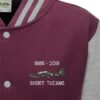 Tucano burgundy and grey Varsity Jacket snippet