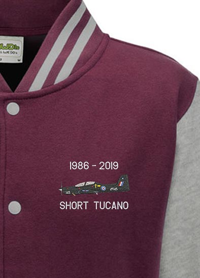 Tucano burgundy and grey Varsity Jacket snippet