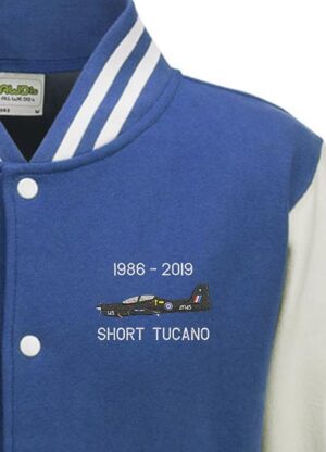 Tucano royal blue and white Varsity Jacket snippet