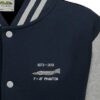 Oxford Blue and heather Luftwaffe grey phantom Varsity Jacket snippet Oxford Blue and heather Luftwaffe grey phantom Varsity Jacket snippet