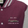 Wellington burgundy and grey Varsity Jacket snippet