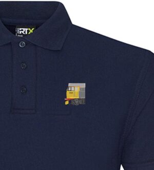 Class 31 railfreight grey Navy Blue Polo Snippet