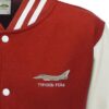Red an White 3 Sqn Eurofighter typhoon Varsity Jacket Red an White 3 Sqn Eurofighter typhoon Varsity Jacket