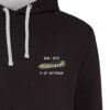 USAAF C47 skytrain black and heather grey hoodie