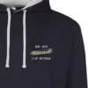 USAAF C47 Skytrain navy and heather grey hoodie
