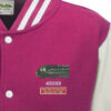 43093 Open Day Vinyl pink and white Varsity Jacket snippet