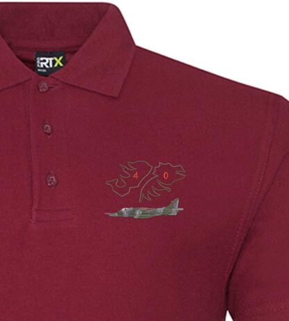 falklands 40 harrier gr3 burgundy polo