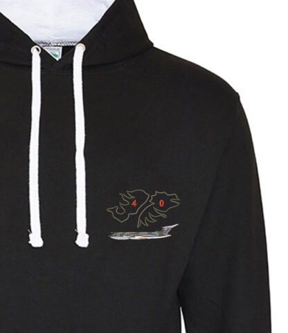 Falklands 40 victor black and white hoodie