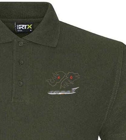 falklands 40 victor military green polo