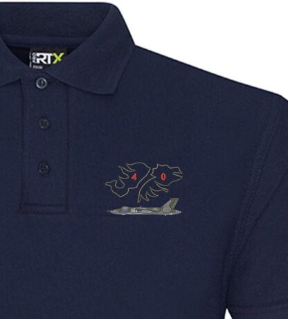 falklands 40 vulcan navy blue polo