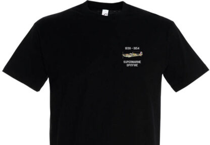 74 Sqn Spitfire Black T-shirt