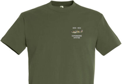 74 Sqn Spitfire Mil Green T-shirt