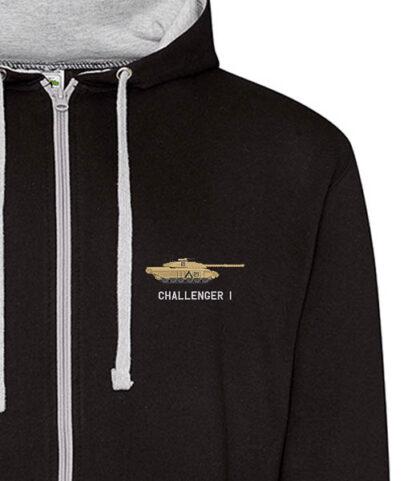 Challenger Tank Black heather Zipped Hoodie