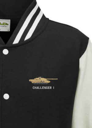 Challenger Tank Black White Varsity Jacket