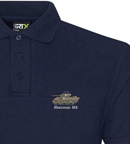 Sherman Tank Bottle Navy Blue Polo