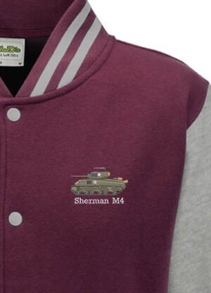 Sherman Tank Burgundy Heather Varsity Jacket