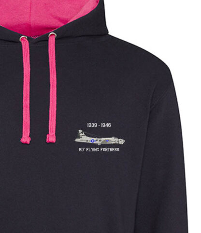 100 BG B17 Navy and Pink Hoodie