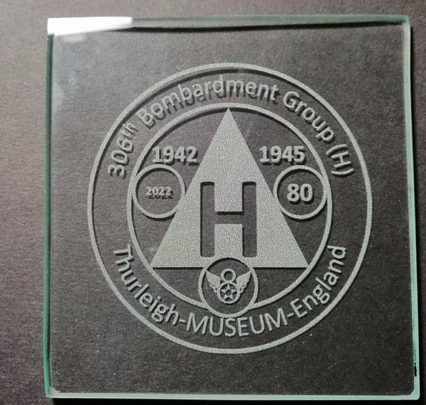 306BG 80th Anniversary Glass Coaster
