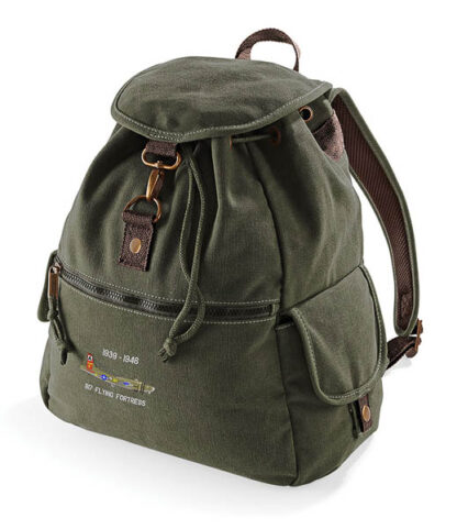 94th BG B17 Mil Green Canvas Rucksack