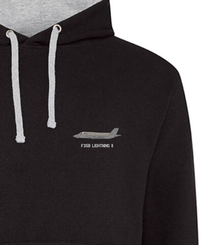 f35B black heather hoodie