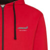 f35B red black zipped hoodie