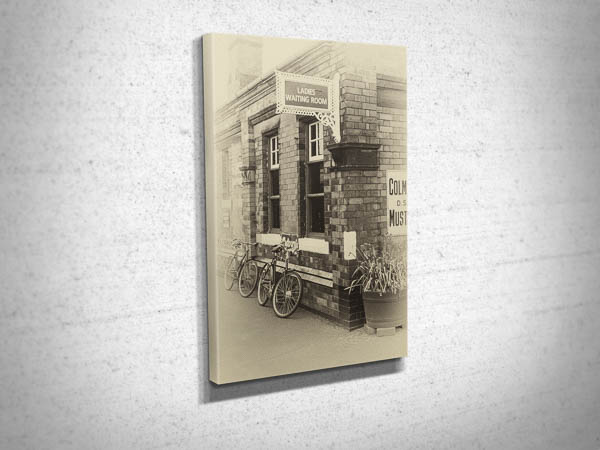 1960s Antique Effect Railway Station Canvas Print