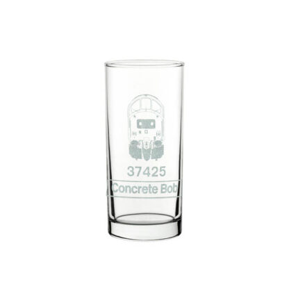 37425 front number and nameplate pint beer glass