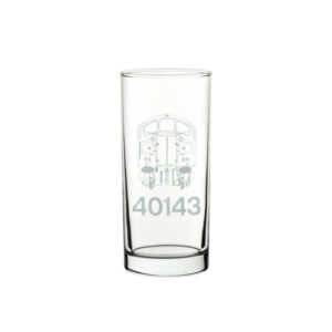 40143 front number and data panel pint beer glass