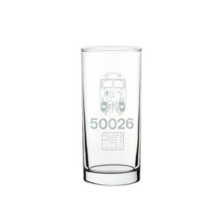 50026 front number and data panel pint beer  glass