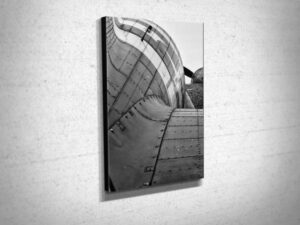 Abstract Black and White Rear View of a Dakota Airplane Canvas Print Abstract Black and White Rear View of a Dakota Airplane Canvas Print
