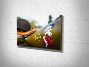 Betty On A Harley Canvas Print Betty On A Harley Canvas Print