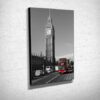 Black and White Big Ben with Red London Buses Canvas Print Black and White Big Ben with Red London Buses Canvas Print