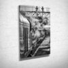 Black and White Class 40 D345 at Bury Canvas Print Black and White Class 40 D345 at Bury Canvas Print