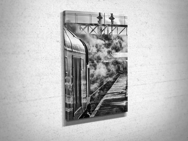 Black and White Class 40 D345 at Bury Canvas Print Black and White Class 40 D345 at Bury Canvas Print