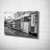Black and White Class 50 Loco 50015 in the Rain Canvas Print Black and White Class 50 Loco 50015 in the Rain Canvas Print