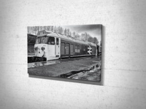 Black and White Class 50 Loco 50015 Valiant at Bury Canvas Print Black and White Class 50 Loco 50015 Valiant at Bury Canvas Print