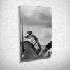 Black and White Hurricane Rear View Canvas Art Print