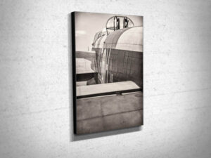 Black and White Lancaster Bomber Rear View 2 Canvas Print Black and White Lancaster Bomber Rear View 2 Canvas Print