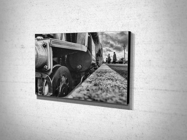 Black and White Low angle Bulleid Light Pacific Canvas Print Black and White Low angle Bulleid Light Pacific Canvas Print