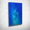 Blue into Green Digital Art Canvas Print