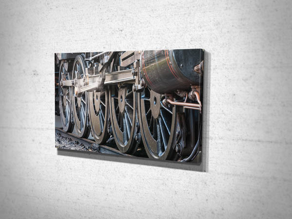 BR Standard 9F Steam Loco Driving Wheels Canvas Print BR Standard 9F Steam Loco Driving Wheels Canvas Print