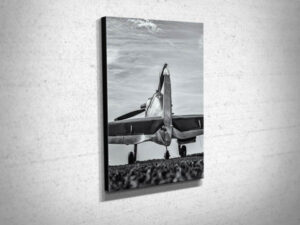 B&W Spitfire Rear View Canvas Print