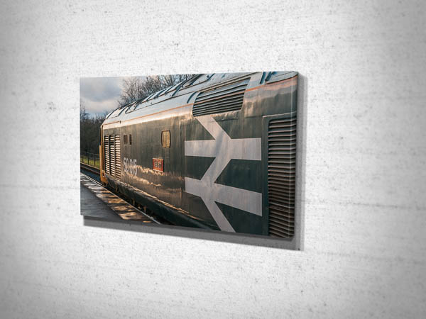 Class 50 50015 in Evening Light Canvas Print Class 50 50015 in Evening Light Canvas Print