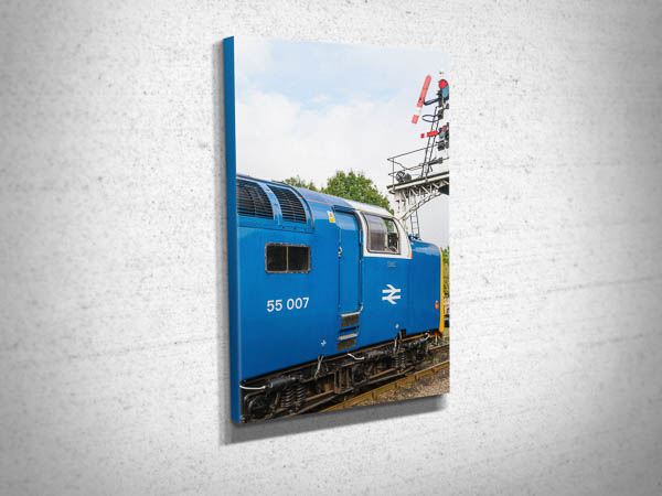 Class 55 55007 Pinza Under Semaphores Canvas Print Class 55 55007 Pinza Under Semaphores Canvas Print