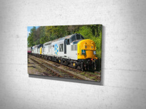 Double Headed Railfreight Class 37s Canvas Art Print Double Headed Railfreight Class 37s Canvas Art Print