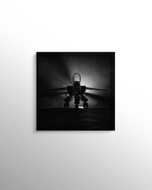 Dramatic Black and White RAF Jaguar Wall Art Print