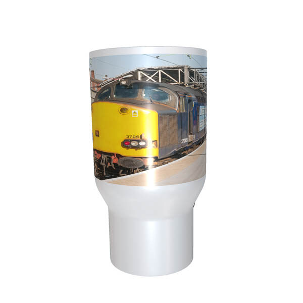 DRS Class 37 Locos at Crewe Station travel mug DRS Class 37 Locos at Crewe Station travel mug