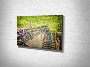 Flower in a gun barrel canvas print Flower in a gun barrel canvas print
