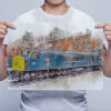 Man Holding Class 45 Loco 45104 Wall Art Print Man Holding Class 45 Loco 45104 Wall Art Print