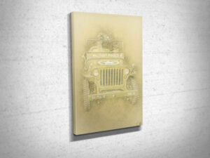 Military Police Willys Jeep Pencil Art Canvas Print Military Police Willys Jeep Pencil Art Canvas Print